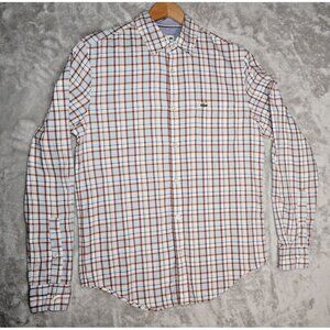 Lacoste Extra Slim Fit Plaid Button-Up Shirt - Men's Size Small